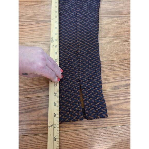 Anthropologie ElleJay Pants Womens Size 2 Blue Orange Textured Pattern Knit - Picture 10 of 13